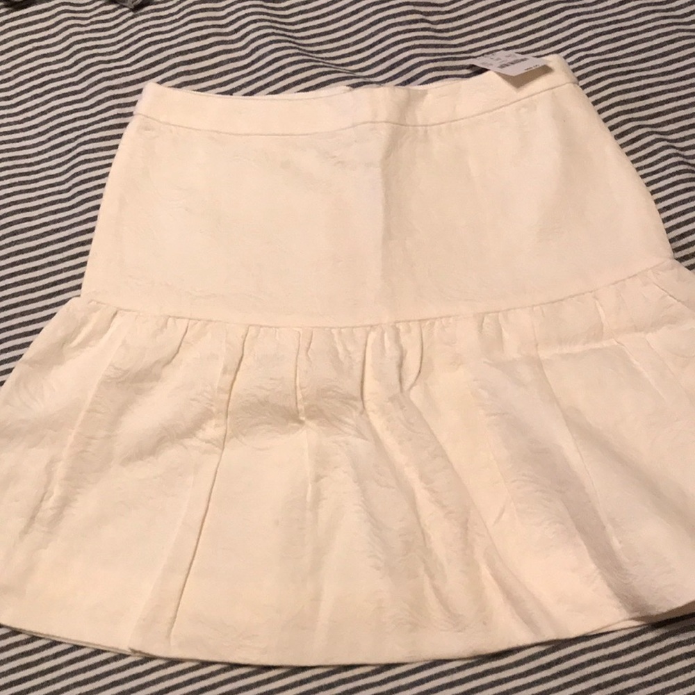 J Crew white mini skirt